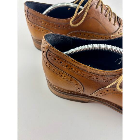 Messico Men’s Brown Leather Cap Toe Oxford Shoes Size 11.5 main image 9
